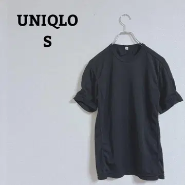 유니클로 티셔츠 반팔 심플 캐주얼 화이트 택 스트레치 S