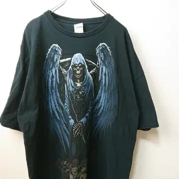 GILDAN 길단 프린트 티셔츠 사신 블랙 검정 size2XL