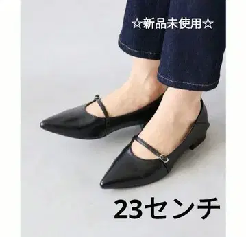 미사용 새상품 므뉴 2way 바부쉬 스트랩 펌프스 블랙