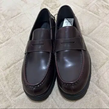 지유 청키 솔 로퍼 다크 브라운 28 미사용 새상품