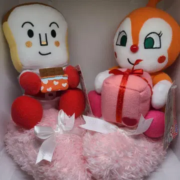 호빵맨 발렌타인 데이트 봉제 인형 세트 짤랑이 쇼쿠판맨
