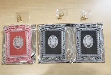 후쿠야 포토 카드 아크릴 프레임 레이스 리본 블랙