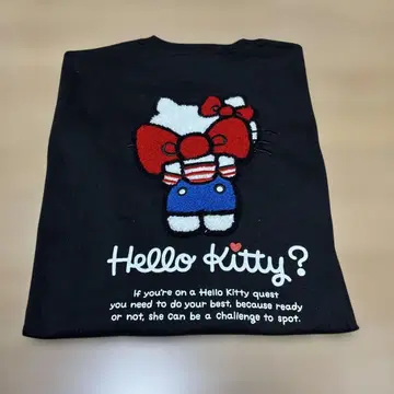 새상품 키티 티셔츠 사가라 자수 3L 사이즈