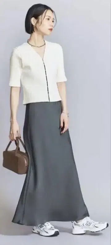 뷰티&유스 유나이티드 애로우즈 폴리에스테르 머메이드 플레어 스커트 S