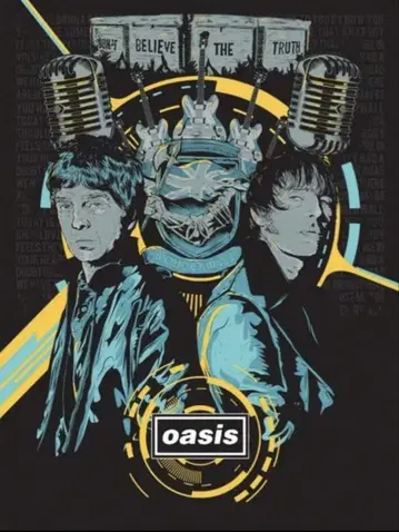 오아시스 OASIS 포스터 락 밴드 A3