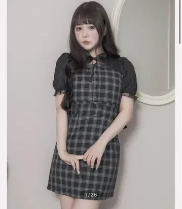 레이스 케이프 벨트 미니 원피스