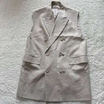 cygne 린넨 롱 베스트 베이지