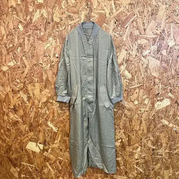 DRESSLAVE 스프링 코트 블루종 롱 기장 얇은 소재 카키