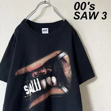 구제 의류 00's SAW 3 무비 티셔츠 호러 영화