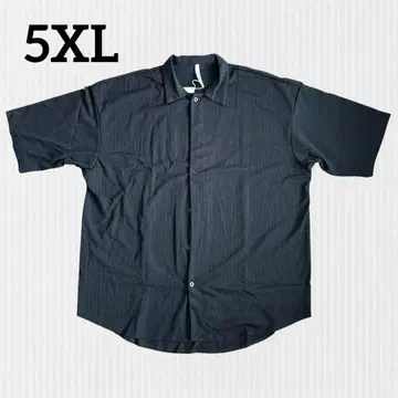 셔츠 남성용 5XL 반팔 빅 사이즈 오버 사이즈 캐주얼 블랙