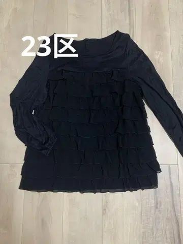 23구 루즈한 사이즈 프릴이 달린 긴팔 튜닉 상의 44