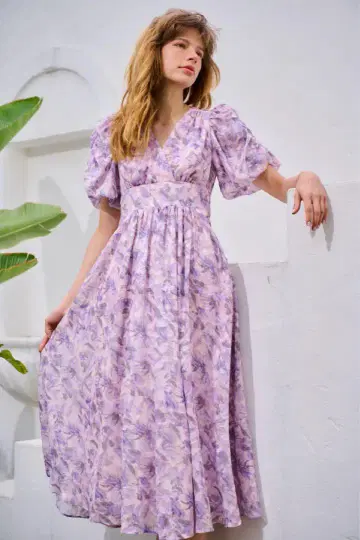 에스테라케 Harper Floral Dress -LAV.flower-