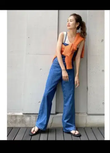 Ungrid 레이스업 데님 올인원