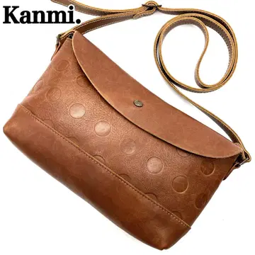 kanmi 캔디 숄더백 브라운 브라운 도트 무늬 가죽
