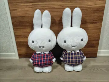 미피 봉제 인형 BIG 체크 무늬 miffy 특대형 레어