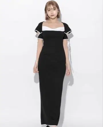 meltthelady 바이컬러 타이 원피스