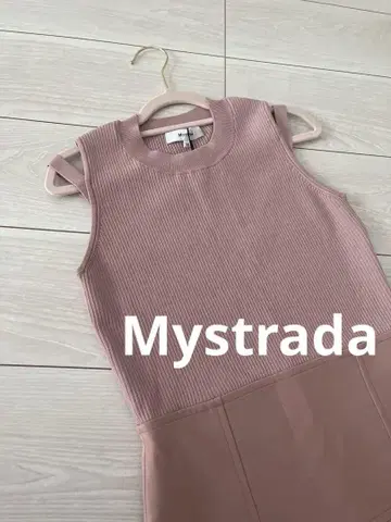 Mystrada 마이 스트라다 슬리브리스 니트 원피스 미사용