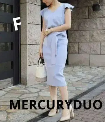 MERCURYDUO 브라우징 니트 원피스