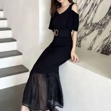 리젝시 머메이드 원피스 블랙 프리 사이즈