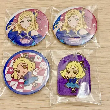 Aqours 오바라 마리 가챠 캔뱃지 펠트 퍼펫