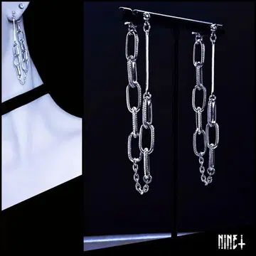 1846 개성 귀걸이 모드 액세서리 유니섹스 빅 사이즈 실버