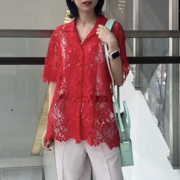 H 뷰티 앤 유스 레이스 단추 소매 셔츠