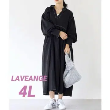 LAVEANGE 데님 개더 원피스 4L