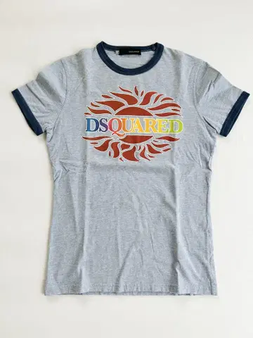 DSQUARED 2 컬러풀 로고 링거 티셔츠