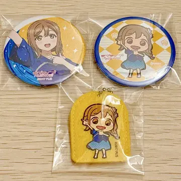 Aqours 구니키다 하나마루 가챠 캔뱃지 펠트 퍼펫