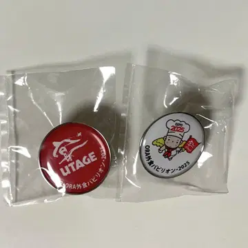 오사카 간사이 엑스포 외식 파빌리온 UTAGE 핀 배지 2개 세트