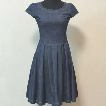 M'S GRACY 엠즈 그레이시 데님풍 원피스 반팔 38 M 네이비