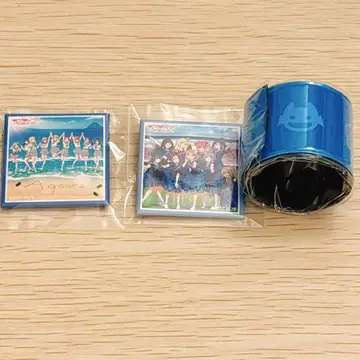 Aqours finale 가챠 스퀘어 캔뱃지 패치 밴딩
