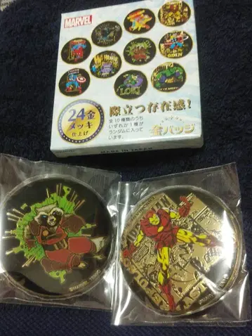 MARVEL 어벤져스 금 도금 마감 금 배지 캔뱃지 아이언맨
