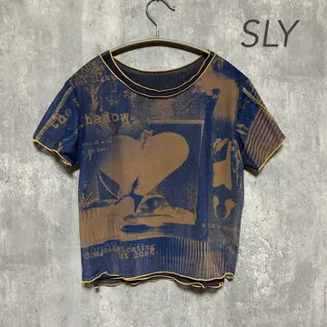 SLY 슬라이 프린트 시어 탑 PRINTED SHEER TOPS