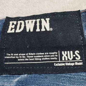 EDWIN 34인치 EDWIN XU-S 빈티지 데님 숏 팬츠