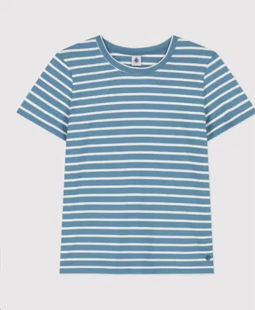 PETIT BATEAU 쁘띠 바토 라이트 저리 보더 반팔 티셔츠