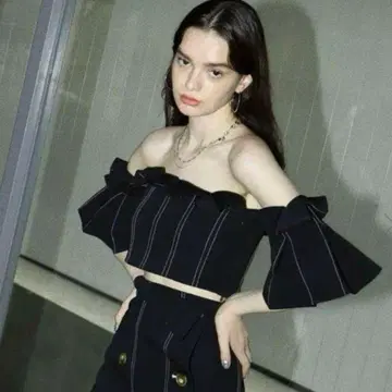 레이디 스티치 스트라이프 블라우스 녹이기