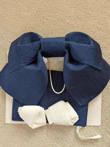 미사용 새상품 네이비 병자 오비 리본 스타일