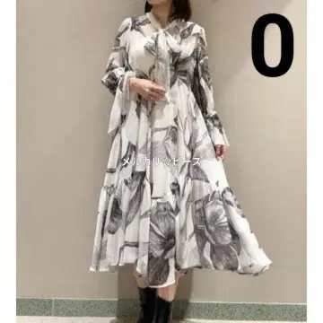 스나이델 스카프 넥 이레헴 원피스 화이트 0