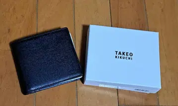 TAKEO KIKUCHI 다케오 키쿠치 접이식 지갑 블랙