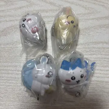 치이카와 (먼작귀) 집어 연결하고 있어요 가챠가챠 키링 4개 세트