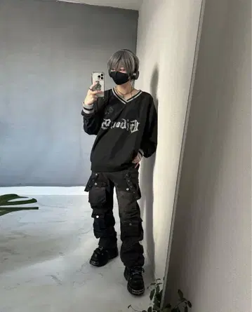 기보스 로즈 다크 나일론 풀오버