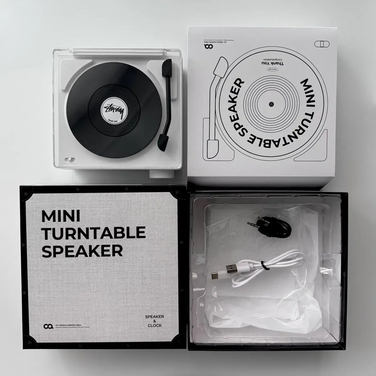 Oua Retro Turntable LP Mini Bluetooth Speaker (Stussy Custom)
