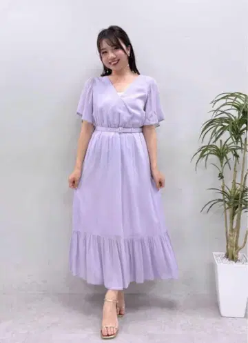 natural couture 와셔 양류 리조트 원피스 라벤더