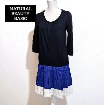 NATURAL BEAUTY BASIC 7부 소매 무릎 기장 원피스 M