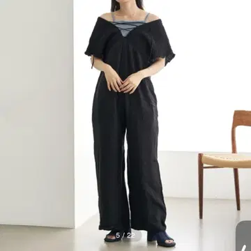 Kastane 카스타네 개더 올인원 블랙 사이즈 0 전후 착용