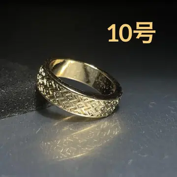 빈티지 패션 반지 골드 10호 엠보싱 가공 기하학 패턴