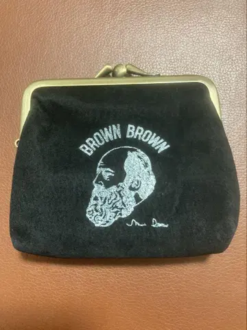 미사용 새상품 BrownBrown 가마구치 지갑 블랙