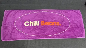 Chilli Beans. 로고 타월 보라색