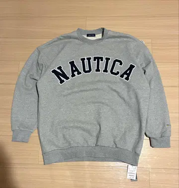 NAUTICA FREAK'S STORE 아치 로고 맨투맨 그레이